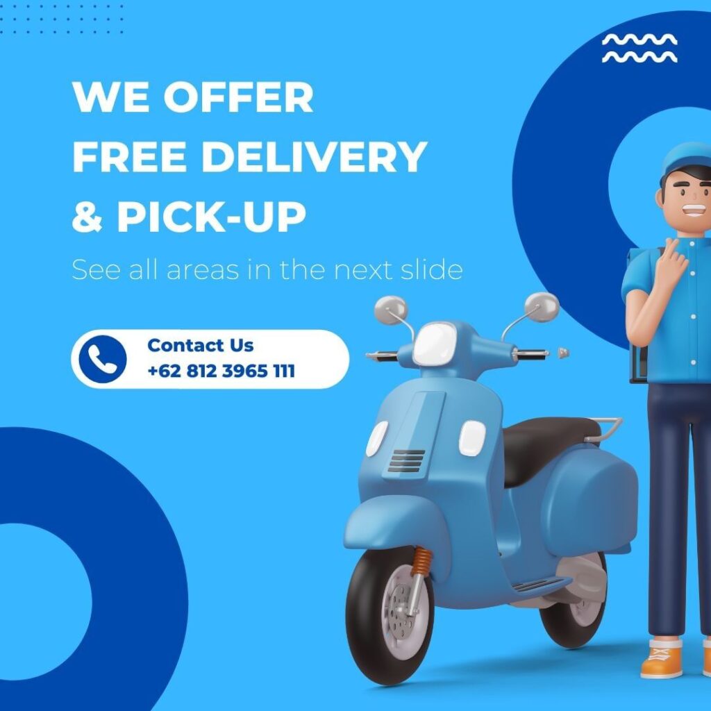 Free delivery and pick-up for rent scooter Bali