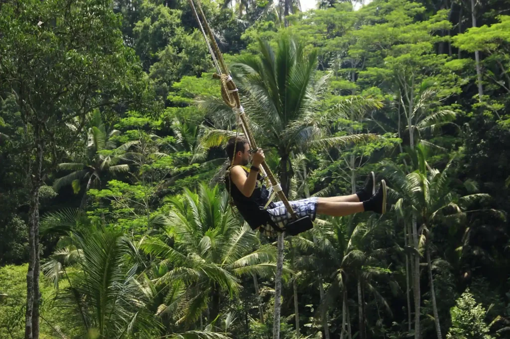 terrace river swing in bali
