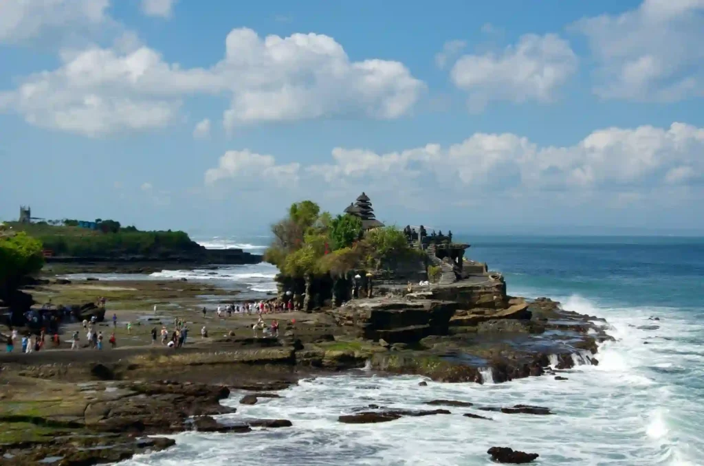 tanah lot temple during sunset