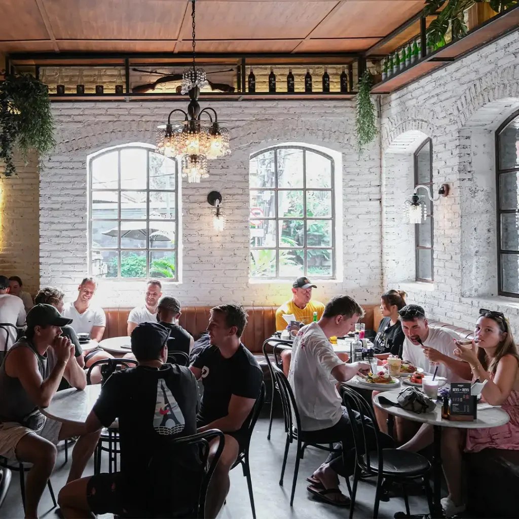 visit revolver cafe in canggu on the morning
